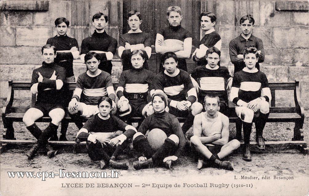 LYCÉE DE BESANÇON - 2me Équipe de Football Rugby (1910-11)